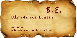 Böröndi Evelin névjegykártya