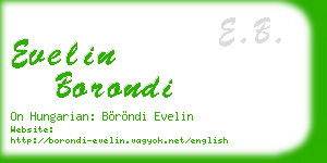 evelin borondi business card