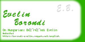 evelin borondi business card